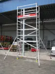 Aliuminio bokštai Minimax, 0.75m x 1.82m x H=3.7m(platforma)